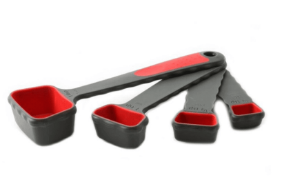 Set of 4 Silicone Measuring Spoon Non-Stick Baking Spoon Multi-Functional Measuring Tools Bakeware