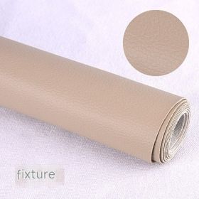 Litchi Self-adhesive Leather Refurbished Bedside And Sofa Repair Patch Leather Patch (Option: Khaki-137x50cm)