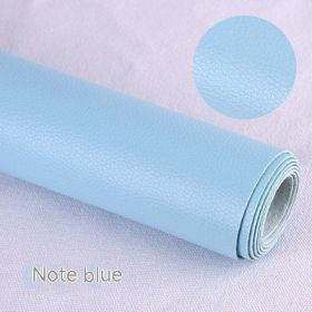 Litchi Self-adhesive Leather Refurbished Bedside And Sofa Repair Patch Leather Patch (Option: Light Blue-137x50cm)