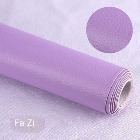 Litchi Self-adhesive Leather Refurbished Bedside And Sofa Repair Patch Leather Patch (Option: Light Purple-137x50cm)