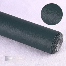 Litchi Self-adhesive Leather Refurbished Bedside And Sofa Repair Patch Leather Patch (Option: Dark Green-137x50cm)