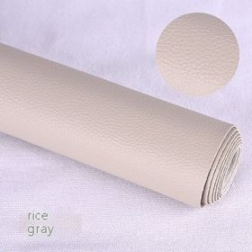 Litchi Self-adhesive Leather Refurbished Bedside And Sofa Repair Patch Leather Patch (Option: Light Gray-137x50cm)