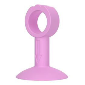 Door Handle Protective Pad Mute Household Anti-collision Silicone Artifact Punch-free (Color: Pink)