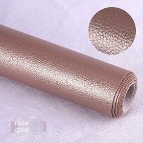 Litchi Self-adhesive Leather Refurbished Bedside And Sofa Repair Patch Leather Patch (Option: Rose Gold-137x50cm)