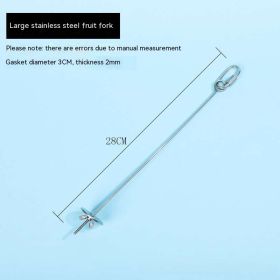 Parrot Stainless Steel Fruit Fork Hanging Toy (Option: Large Size Fruit Fork)