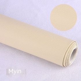 Litchi Self-adhesive Leather Refurbished Bedside And Sofa Repair Patch Leather Patch (Option: Light Yellow-137x100cm)