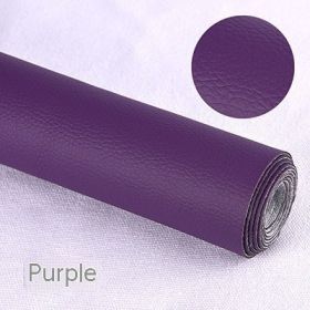 Litchi Self-adhesive Leather Refurbished Bedside And Sofa Repair Patch Leather Patch (Option: Purple-137x100cm)