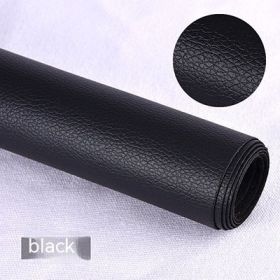 Litchi Self-adhesive Leather Refurbished Bedside And Sofa Repair Patch Leather Patch (Option: Black-137x100cm)