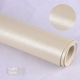 Litchi Self-adhesive Leather Refurbished Bedside And Sofa Repair Patch Leather Patch (Option: Light Gold-137x100cm)