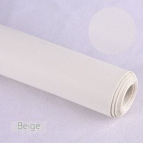 Litchi Self-adhesive Leather Refurbished Bedside And Sofa Repair Patch Leather Patch (Option: Beige-137x100cm)