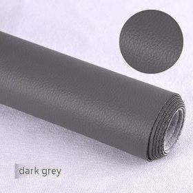 Litchi Self-adhesive Leather Refurbished Bedside And Sofa Repair Patch Leather Patch (Option: Dark Gray-137x100cm)