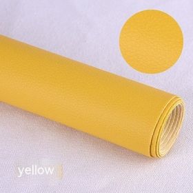 Litchi Self-adhesive Leather Refurbished Bedside And Sofa Repair Patch Leather Patch (Option: Yellow-137x100cm)